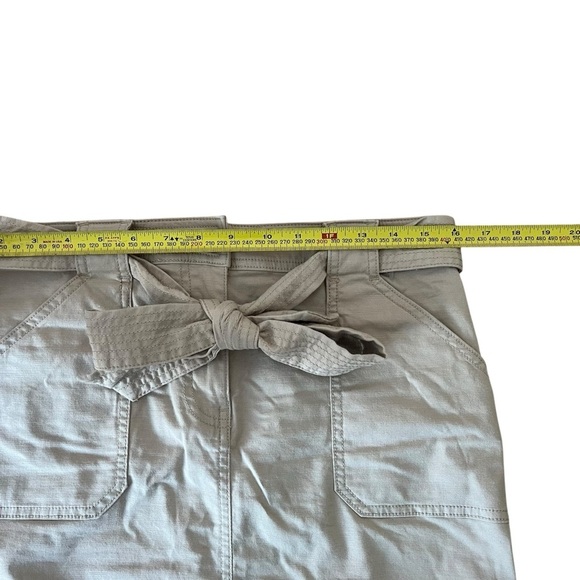Kersh Khaki Belted Skirt Size M Cotton Tencel Stretch Pockets Casual Workwear - Picture 11 of 14
